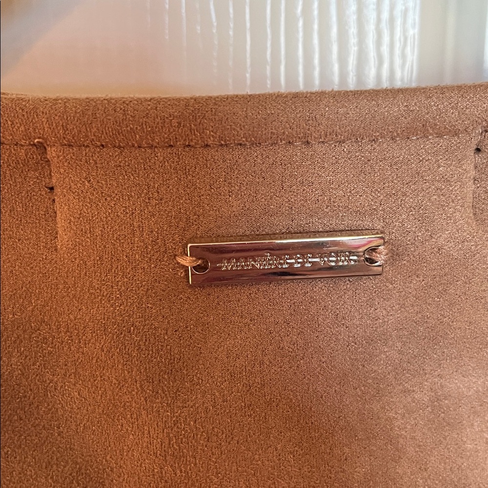 NWT Maniere De Voir Backless Faux Suede Crop Top - Picture 5 of 7